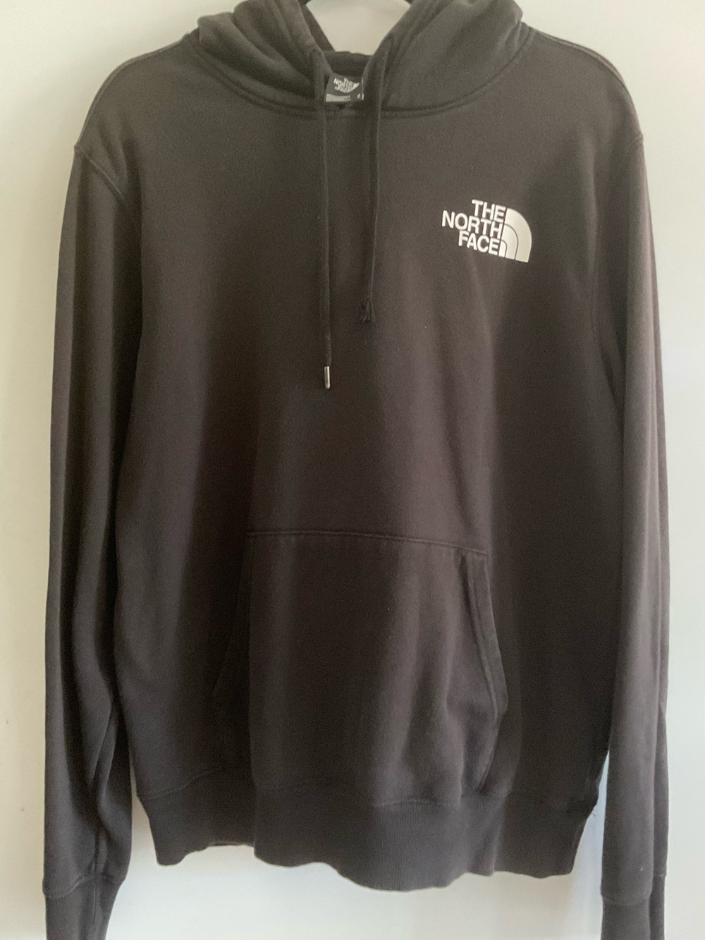 The North Face Black Pullover Hoodie with White Logo